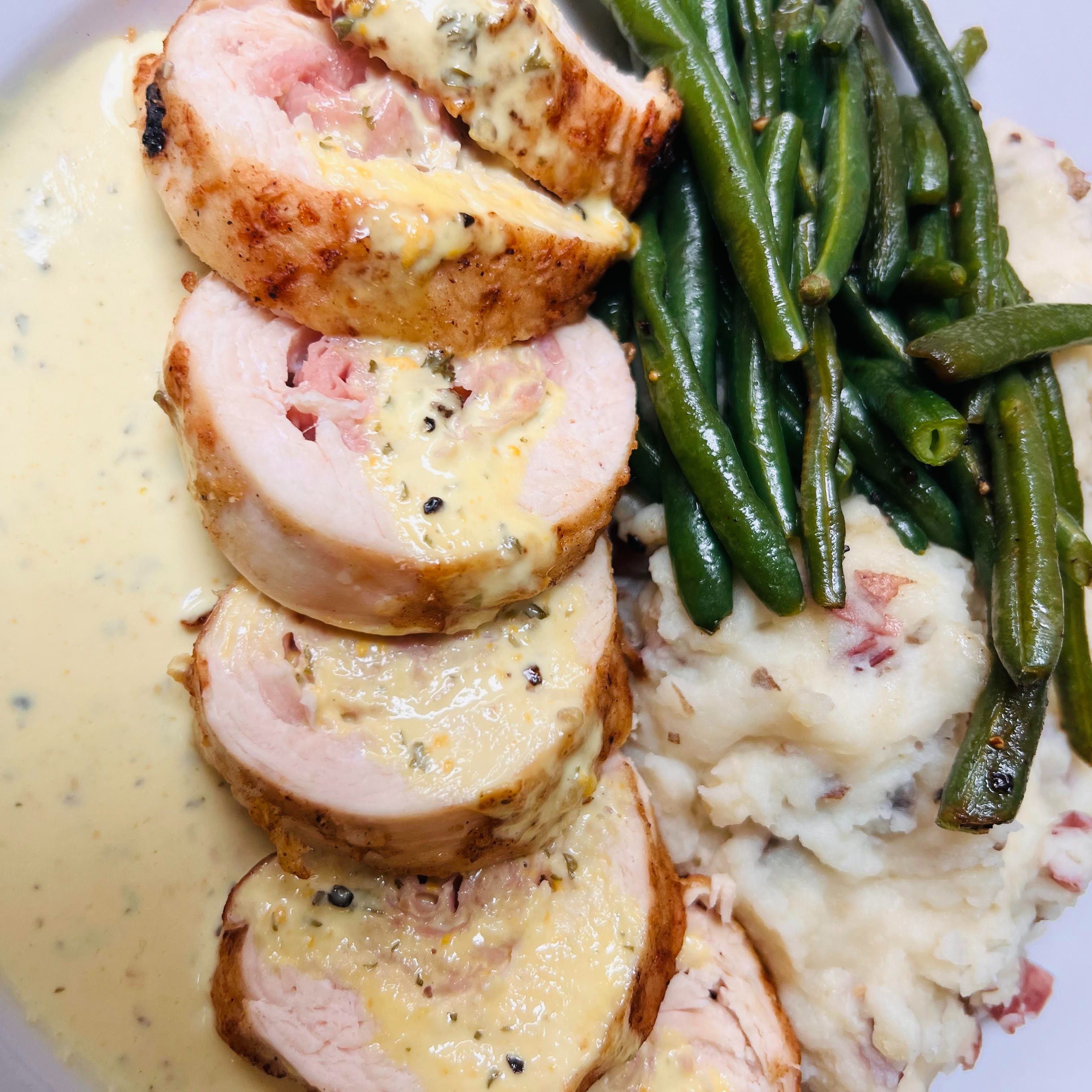 Chicken Cordon Bleu.