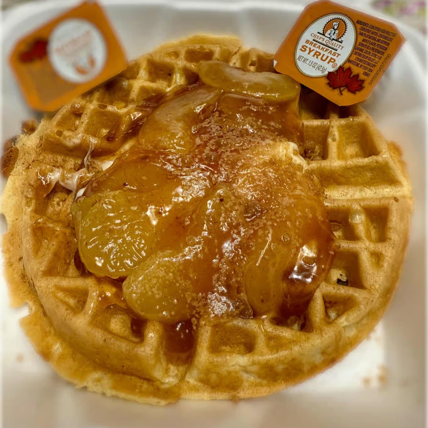 Fruit Cobbler Waffle.
