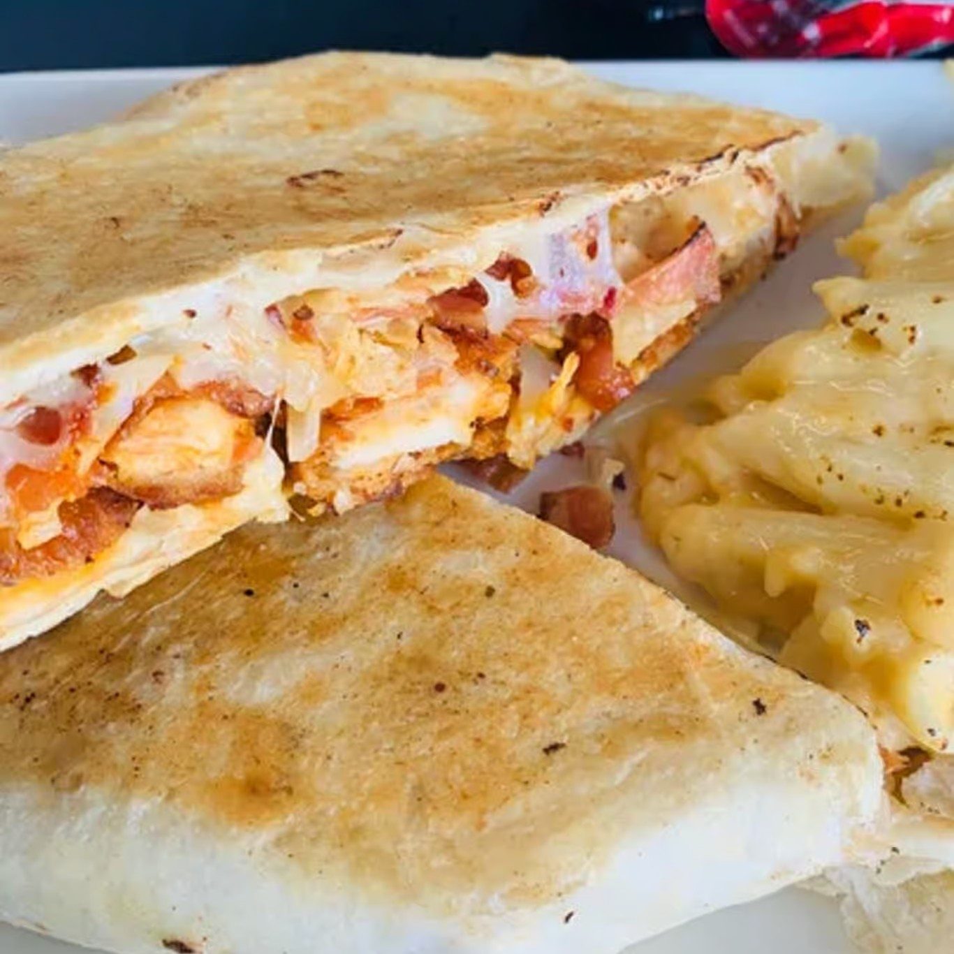 Bacon Buffalo Chicken Crunch Wrap.