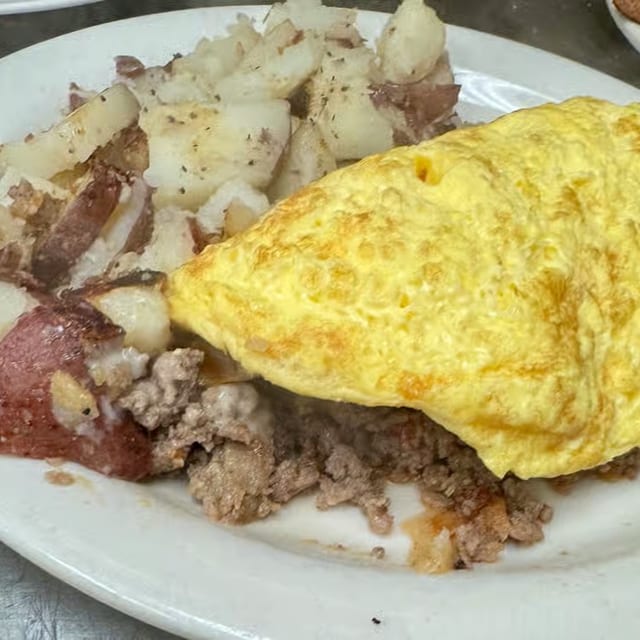 Cheesesteak Omelete.