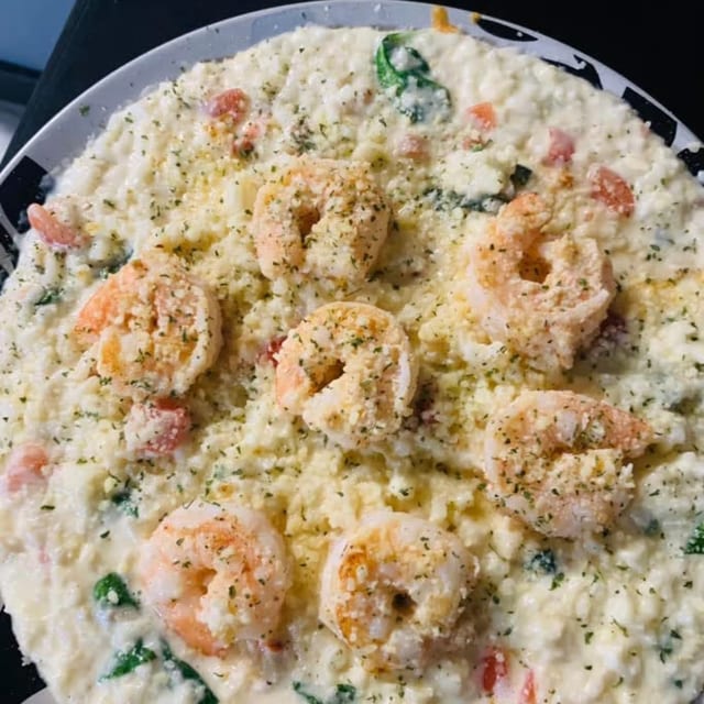 Roasted Garlic & Shrimp Risotto.