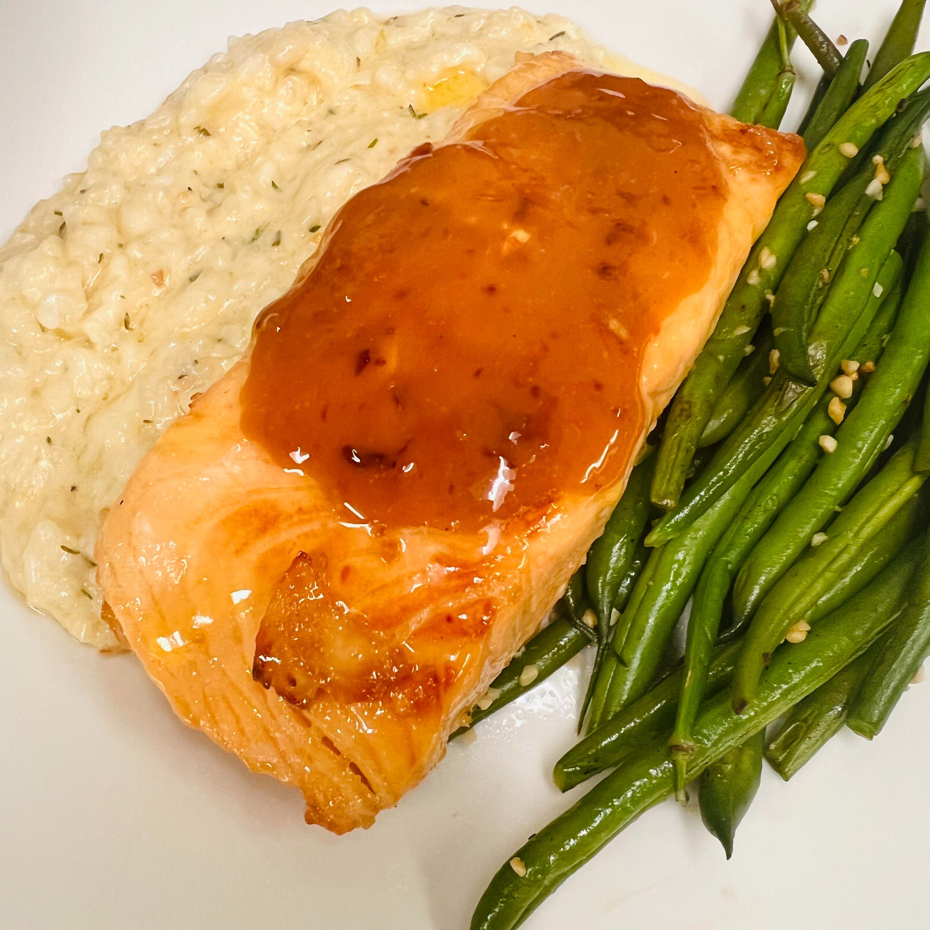 Honey Glazed Salmon.