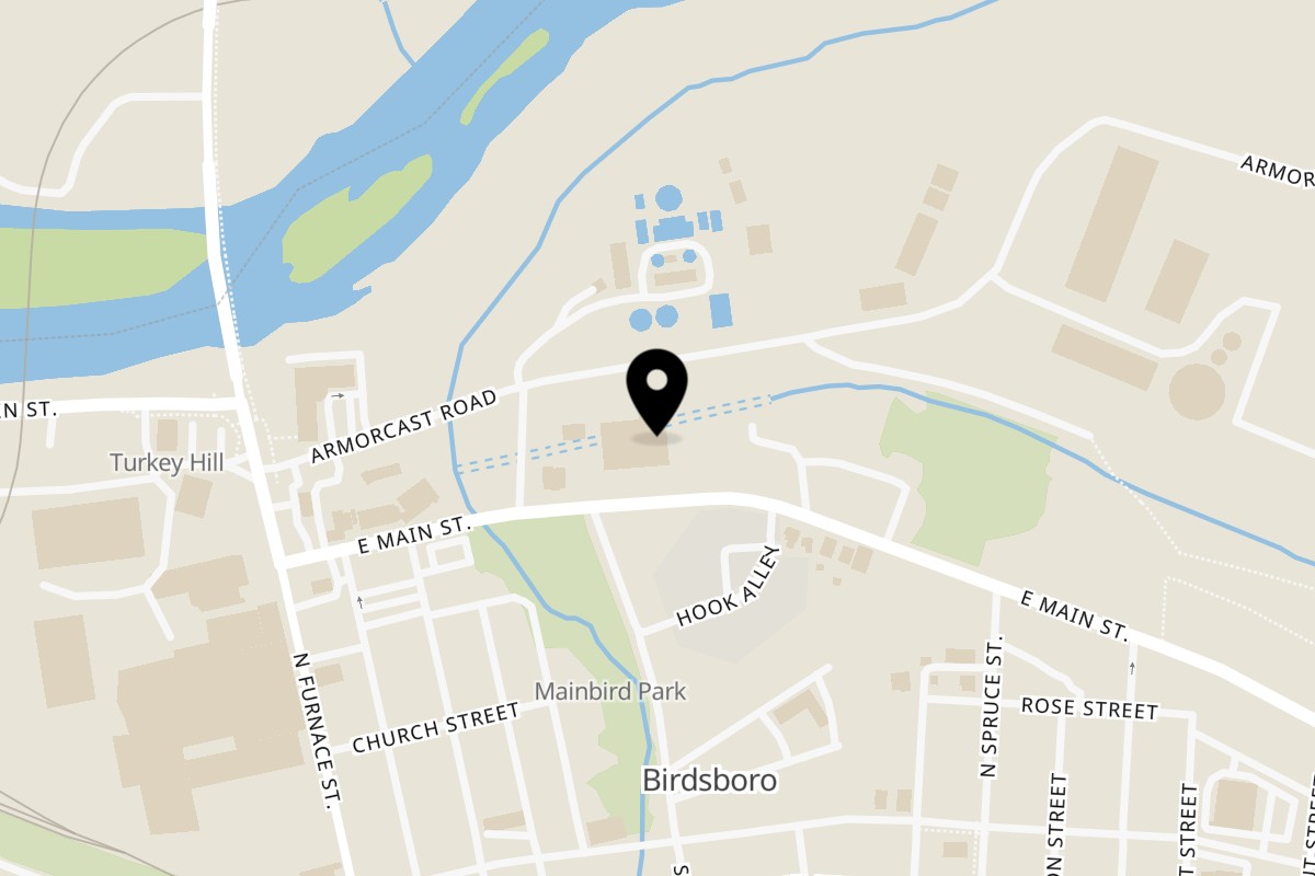 Map showing the location of Annamarie's on Main on 339 W Main St in Birdsboro